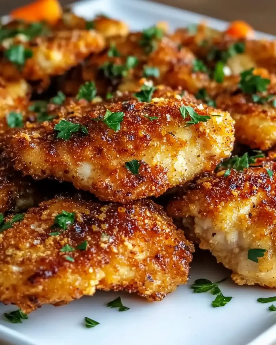 Blech knuspriges Parmesan-Knoblauch-Hähnchen: Einfach unwiderstehlich!